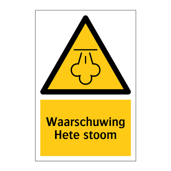 Waarschuwing Hete stoom & Waarschuwing Hete stoom & Waarschuwing Hete stoom