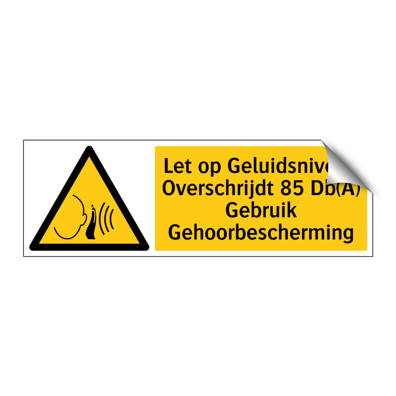 Let op Geluidsniveau Overschrijdt 85 Db(A) Gebruik Gehoorbescherming