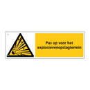 Pas op voor het explosievenopslagterrein