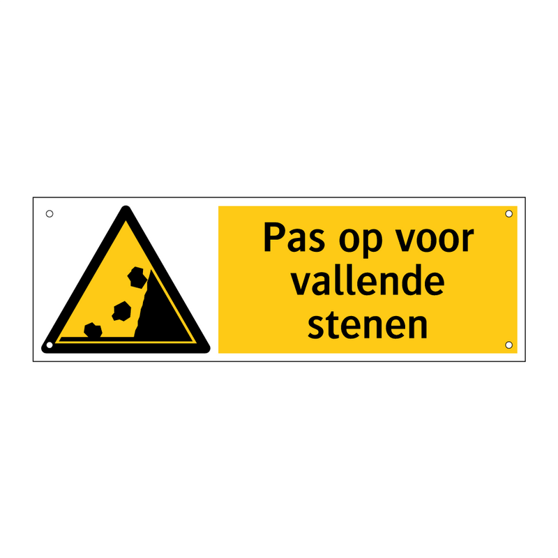 Pas op voor vallende stenen