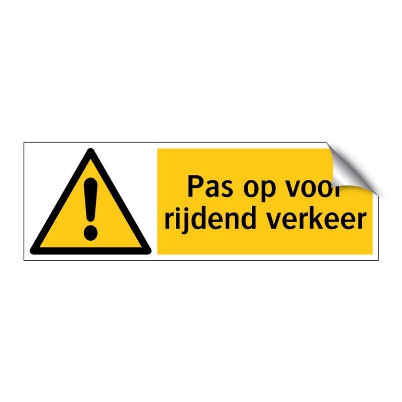Pas op voor rijdend verkeer
