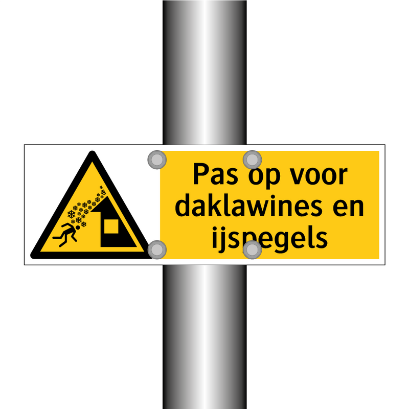 Pas op voor daklawines en ijspegels