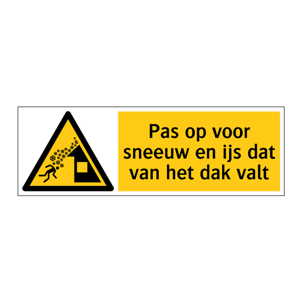 Pas op voor sneeuw en ijs dat van het dak valt