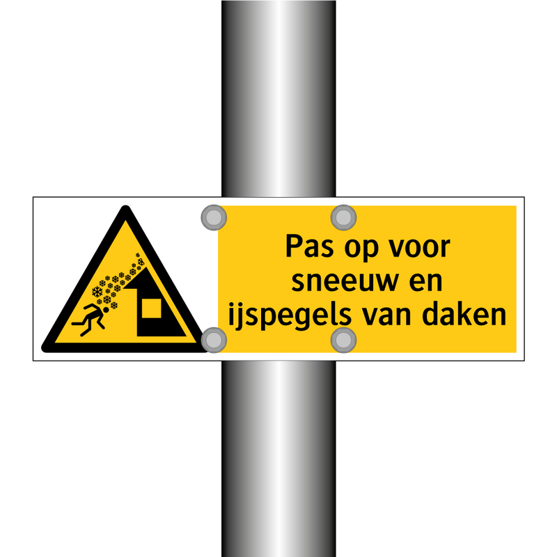 Pas op voor sneeuw en ijspegels van daken
