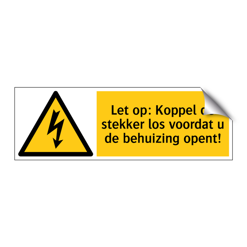 Let op: Koppel de stekker los voordat u de behuizing opent!