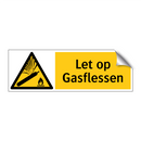 Let op Gasflessen
