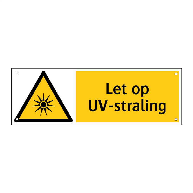 Let op UV-straling
