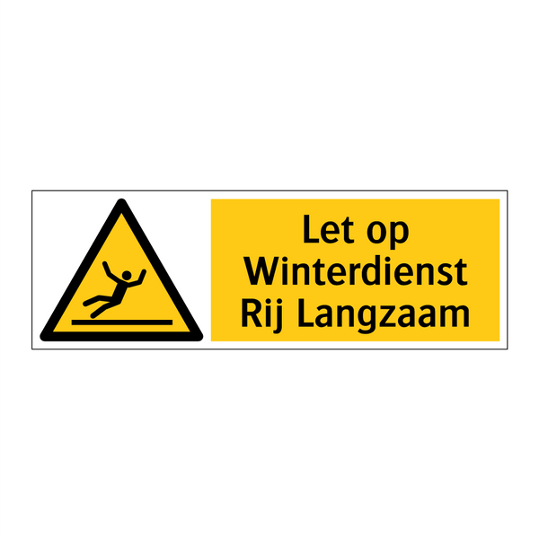 Let op Winterdienst Rij Langzaam