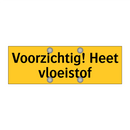 Voorzichtig! Heet vloeistof & Voorzichtig! Heet vloeistof & Voorzichtig! Heet vloeistof
