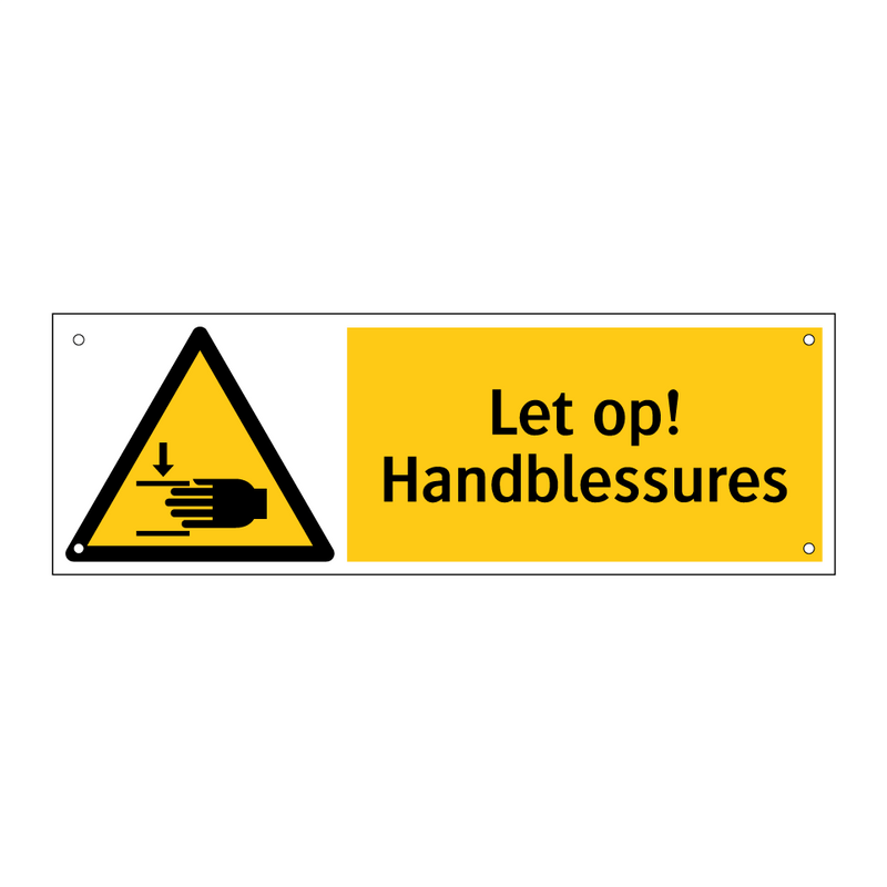 Let op! Handblessures