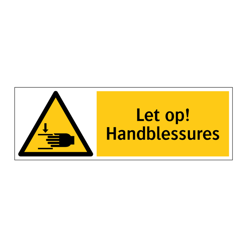 Let op! Handblessures