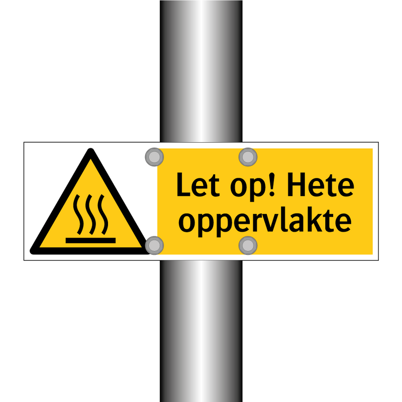 Let op! Hete oppervlakte