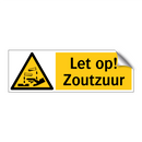 Let op! Zoutzuur