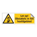 Let op! Obstakels in het hoofdgebied