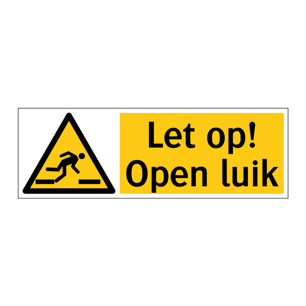Let op! Open luik