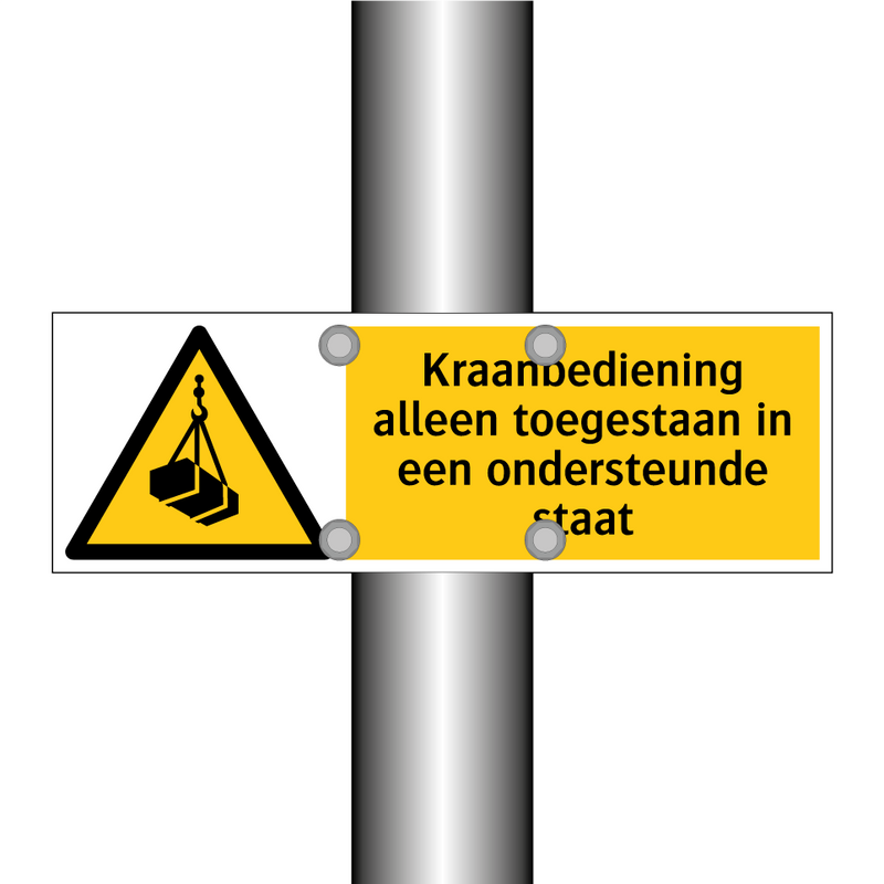 Kraanbediening alleen toegestaan in een ondersteunde staat
