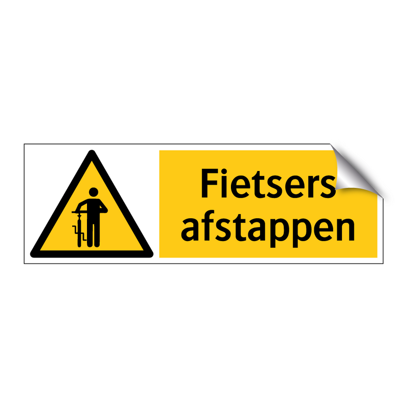 Fietsers afstappen