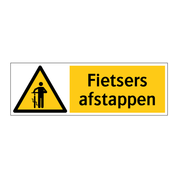 Fietsers afstappen