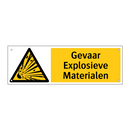 Gevaar Explosieve Materialen