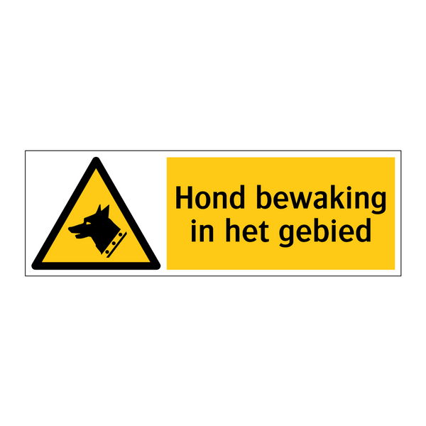 Hond bewaking in het gebied