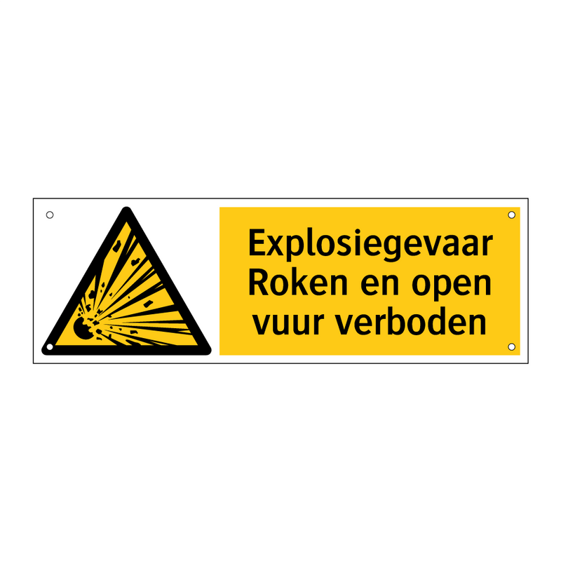 Explosiegevaar Roken en open vuur verboden