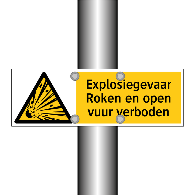 Explosiegevaar Koop Explosiegevaar Roken en open vuur verboden bord | SignOnline | NL ...