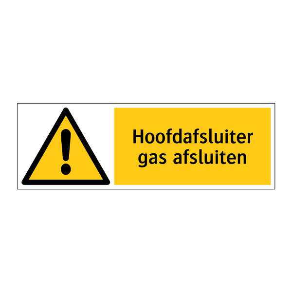 Hoofdafsluiter gas afsluiten