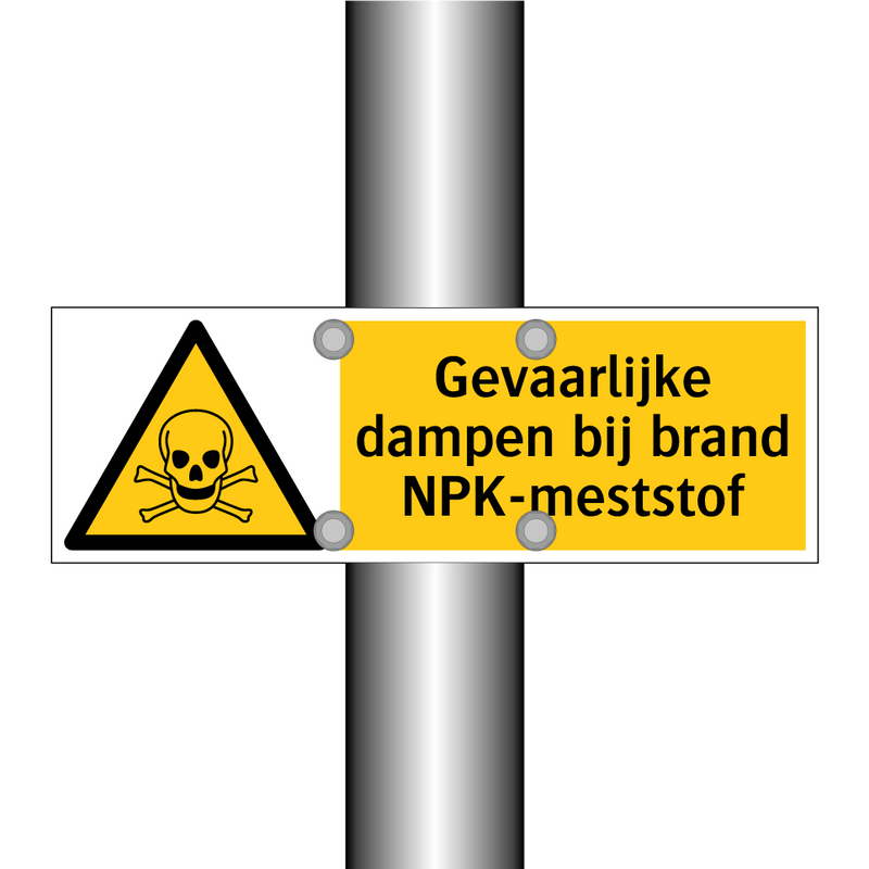 Gevaarlijke dampen bij brand NPK-meststof