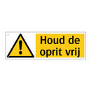 Houd de oprit vrij