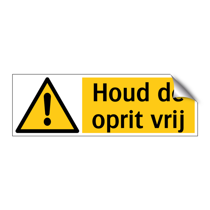 Houd de oprit vrij