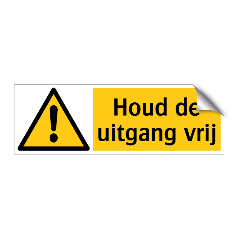 Houd de uitgang vrij