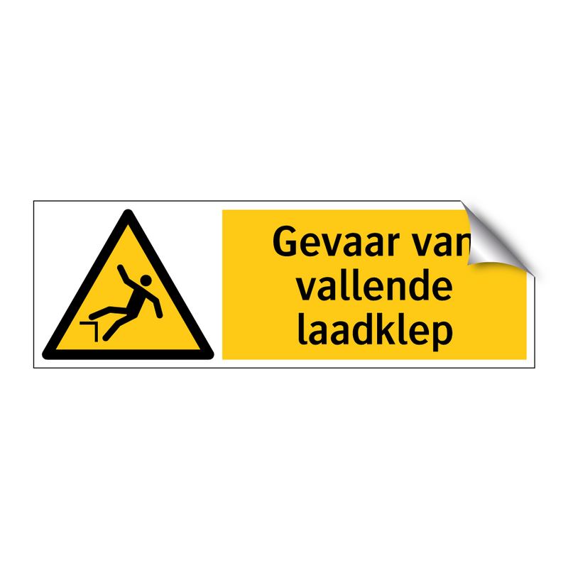 Gevaar van vallende laadklep