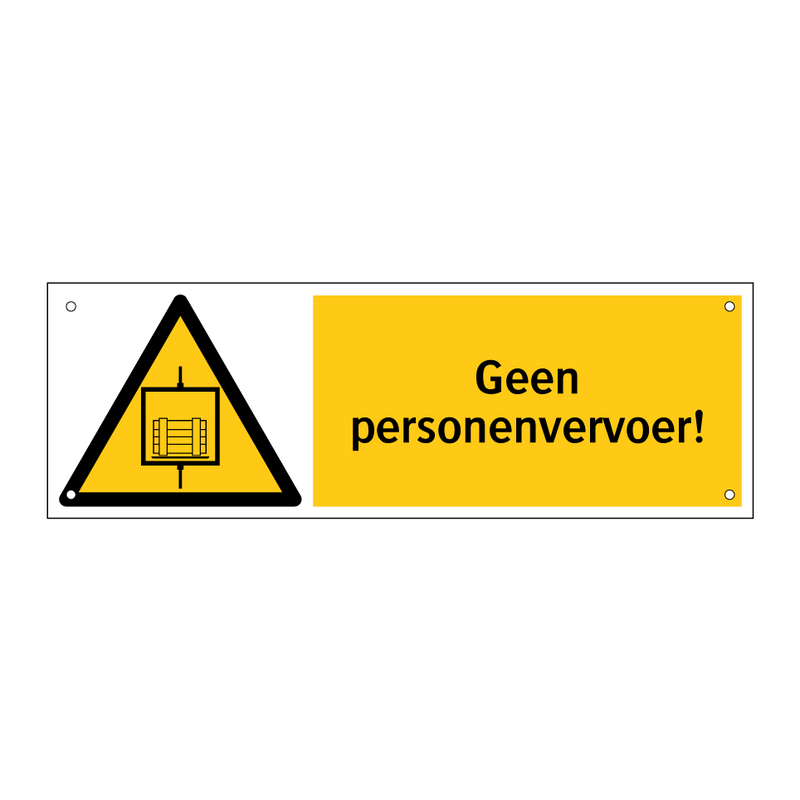 Geen personenvervoer!