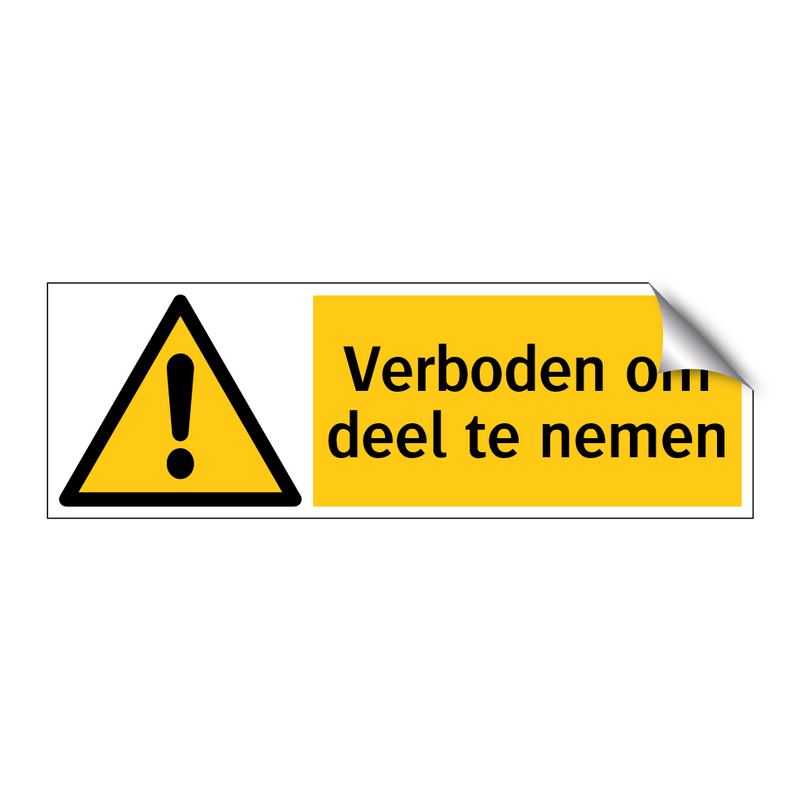 Verboden om deel te nemen