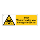 Stop Waarschuwing voor Biologisch Gevaar