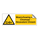 Waarschuwing voor Chromaat - Hexavalent Chroom