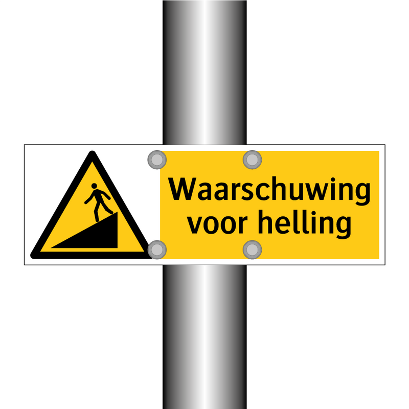 Waarschuwing voor helling