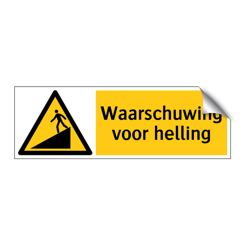 Waarschuwing voor helling