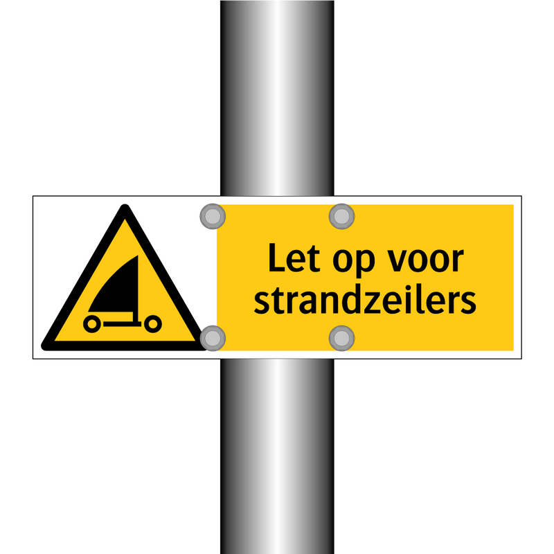 Let op voor strandzeilers