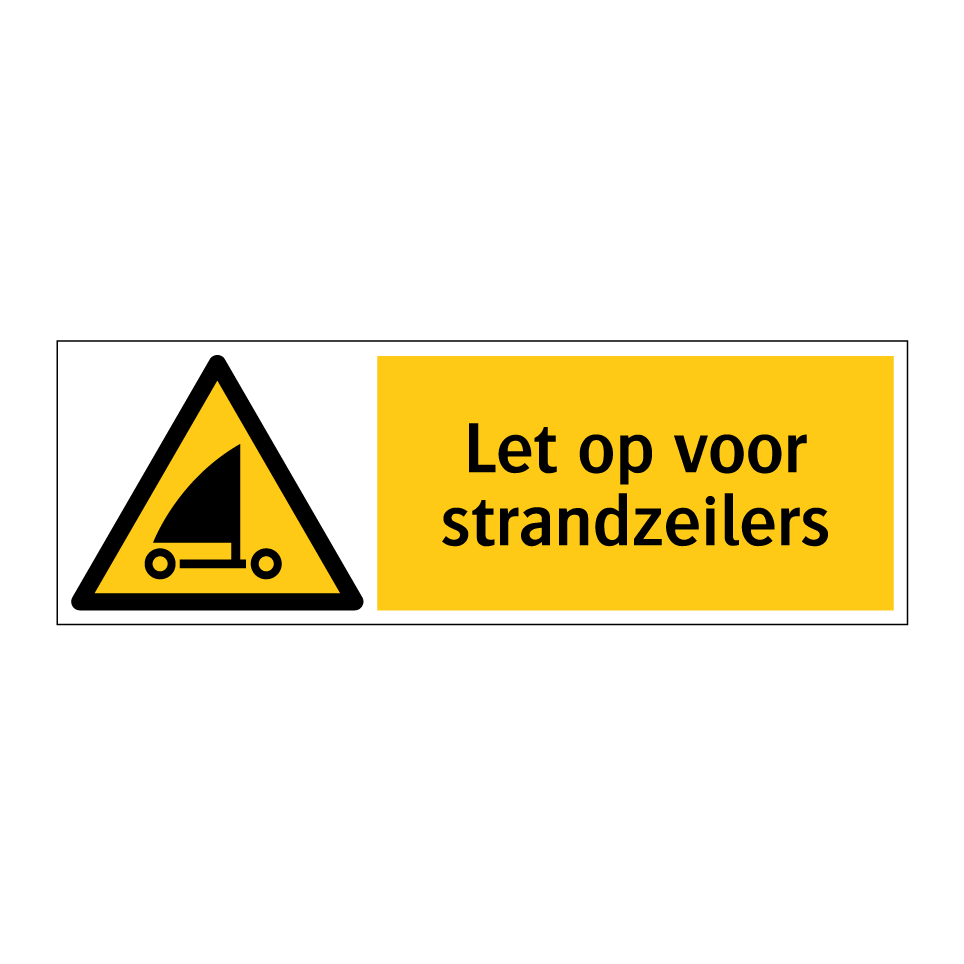 Koop Let op voor strandzeilers bord | SignOnline | NL-W8977