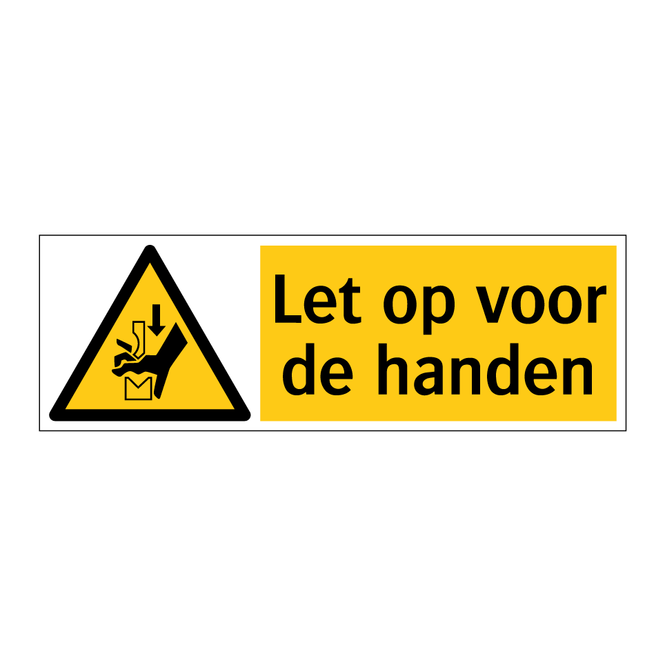 Koop Let op voor de handen bord | SignOnline | NL-W9065