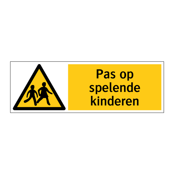 Pas op spelende kinderen