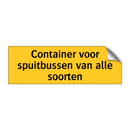 Container voor spuitbussen van alle soorten & Container voor spuitbussen van alle soorten