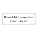 Help alstublieft de wasruimte schoon te houden & Help alstublieft de wasruimte schoon te houden