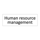 Human resource management & Human resource management & Human resource management