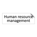 Human resource management & Human resource management & Human resource management