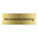 Personeelsafdeling & Personeelsafdeling & Personeelsafdeling