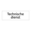 Technische dienst & Technische dienst & Technische dienst & Technische dienst & Technische dienst