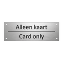 Alleen kaart - Card only & Alleen kaart - Card only & Alleen kaart - Card only