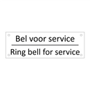 Bel voor service - Ring bell for service & Bel voor service - Ring bell for service